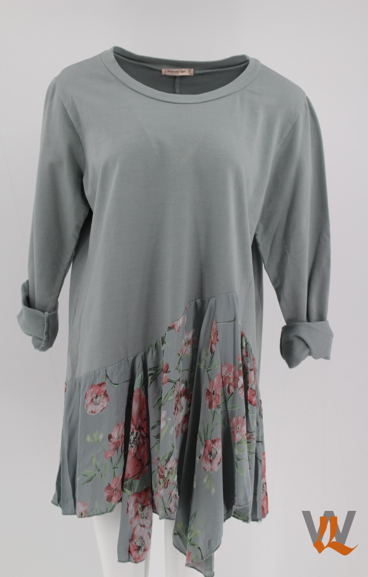 LONG SLEEVE FLORAL PRINT TOP