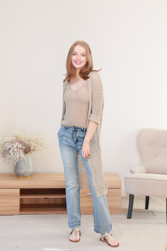 KNITTED LONG JACKET