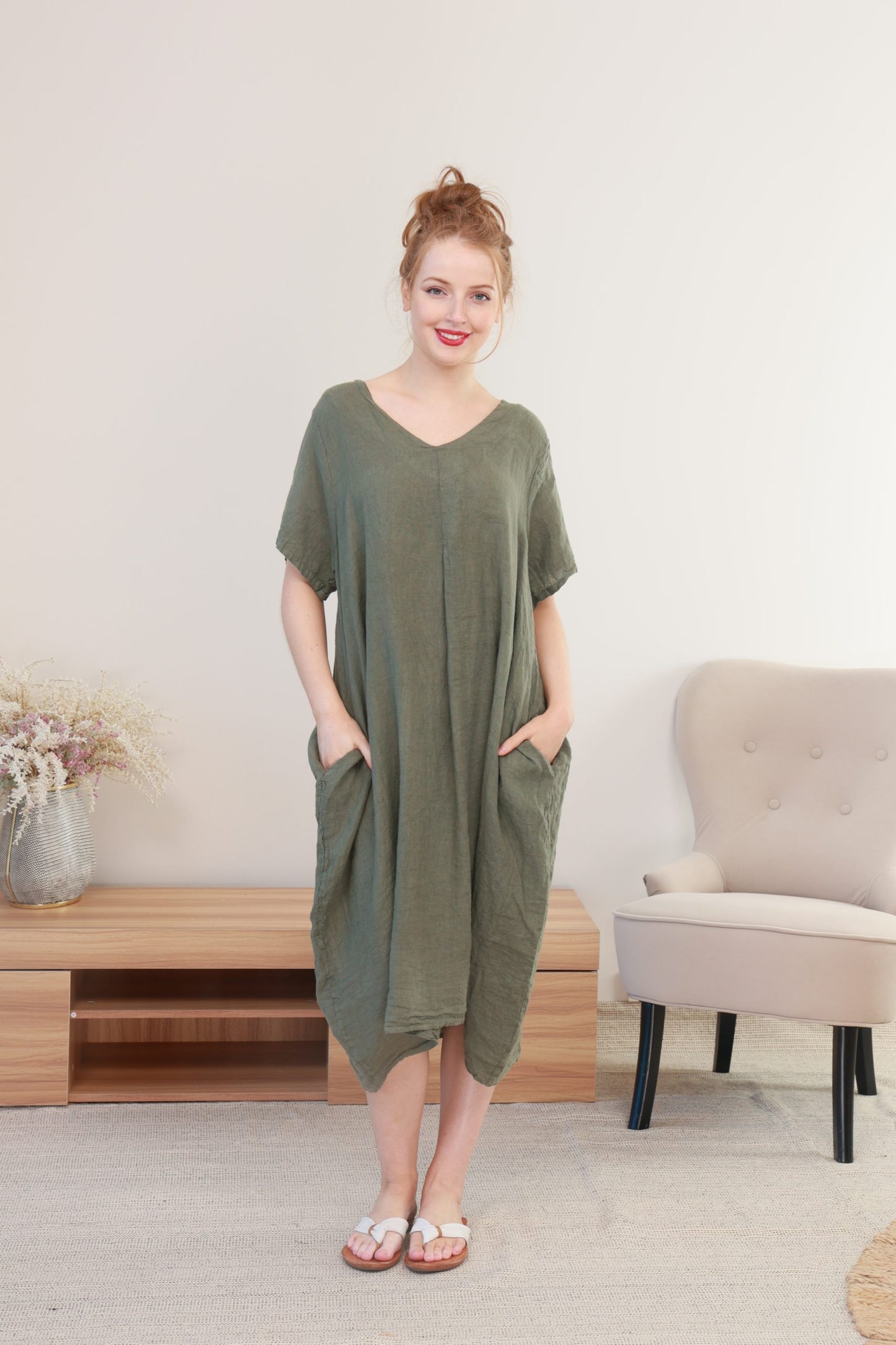 LINEN DRESS