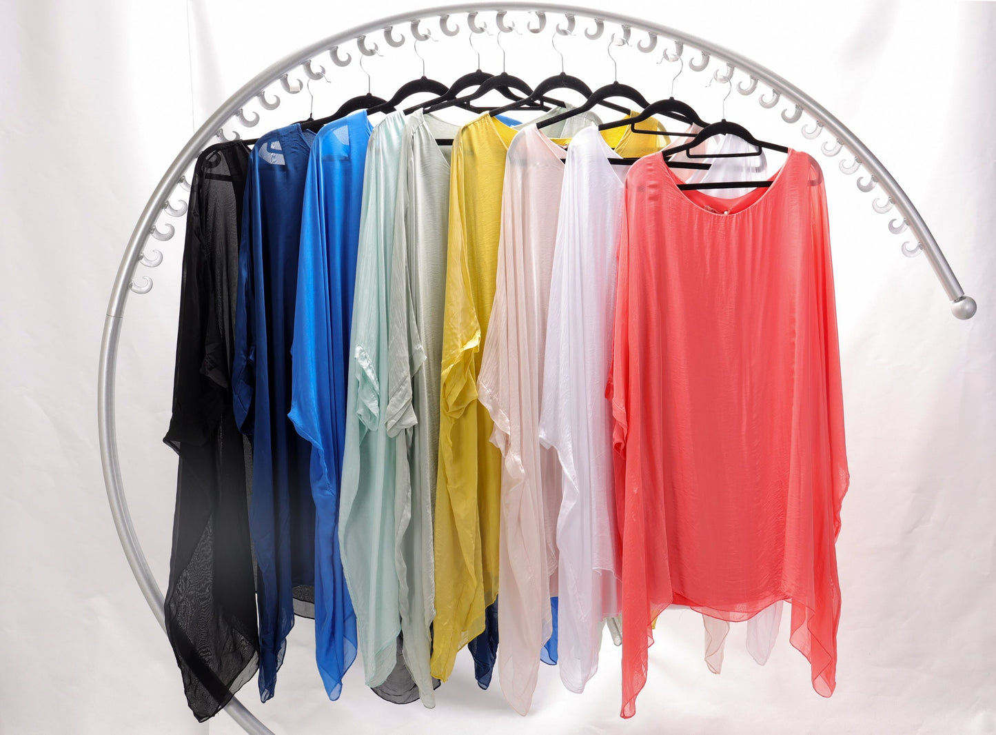 3/4 SLEEVE  SILK BLOUSE