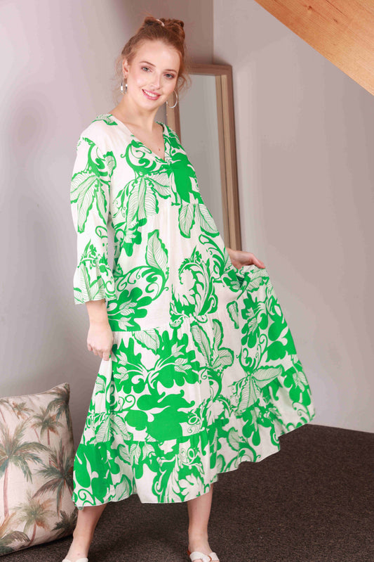 COTTON LINEN DRESS